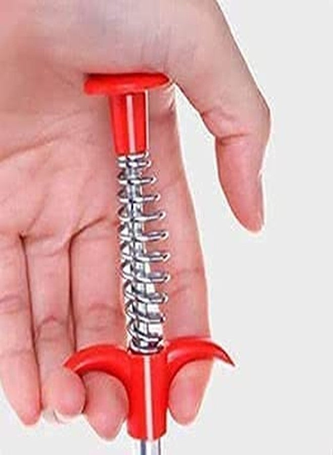 BELOXY Stainless Steel Drain Pipe Cleaning Spring Stick,Hair Catching Pipe Cleaning Claw Wire,Sink Stick Sewer Sink Tub Dredge Remover,Spring Drain Basin Cleaner Tool(160 Cm) (2) (1) - Image 2